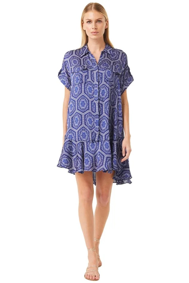 MISA Los Angeles Dresses Women VIENNA DRESS Lapis Tile