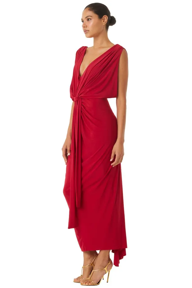 MISA Los Angeles Dresses Women XENIA DRESS Lipstick Red