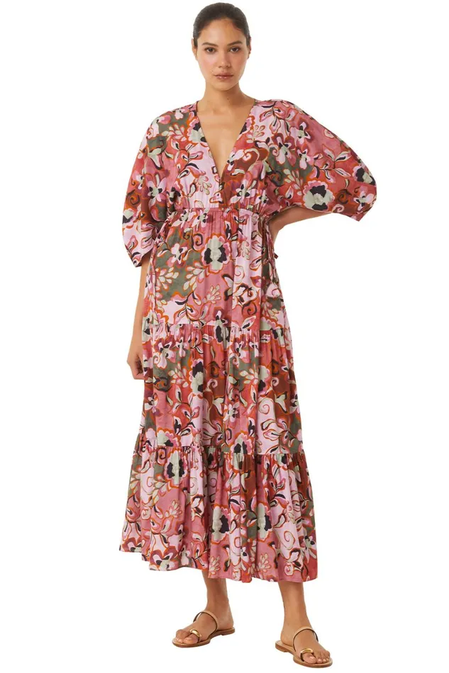 MISA Los Angeles Dresses Women YSA DRESS Resort Batik Cotton Rayon