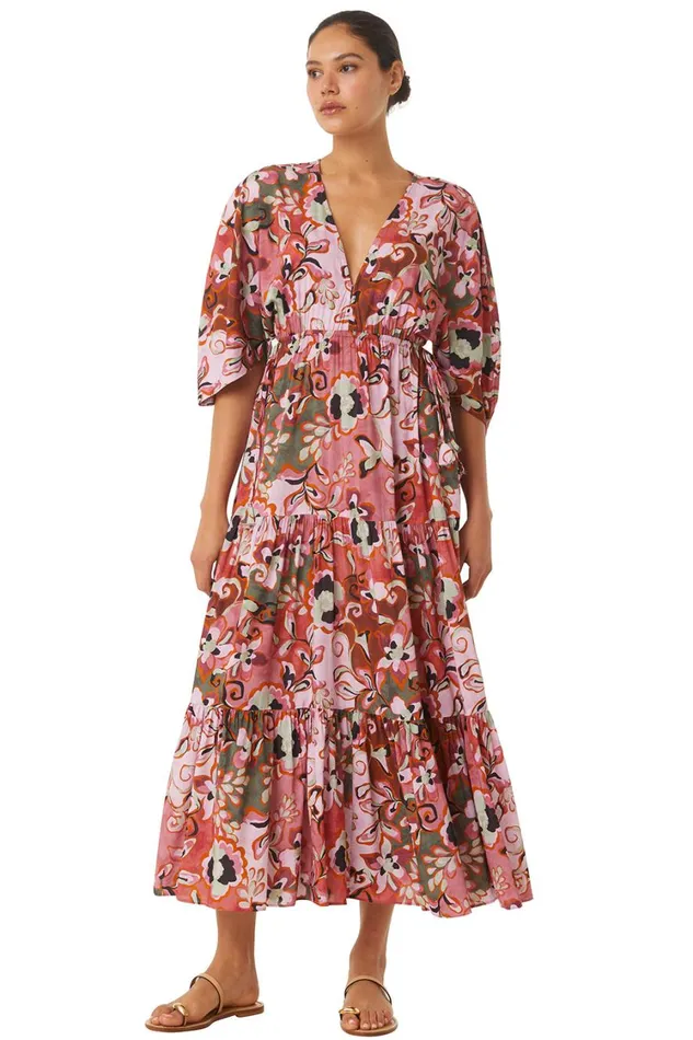 MISA Los Angeles Dresses Women YSA DRESS Resort Batik Cotton Rayon