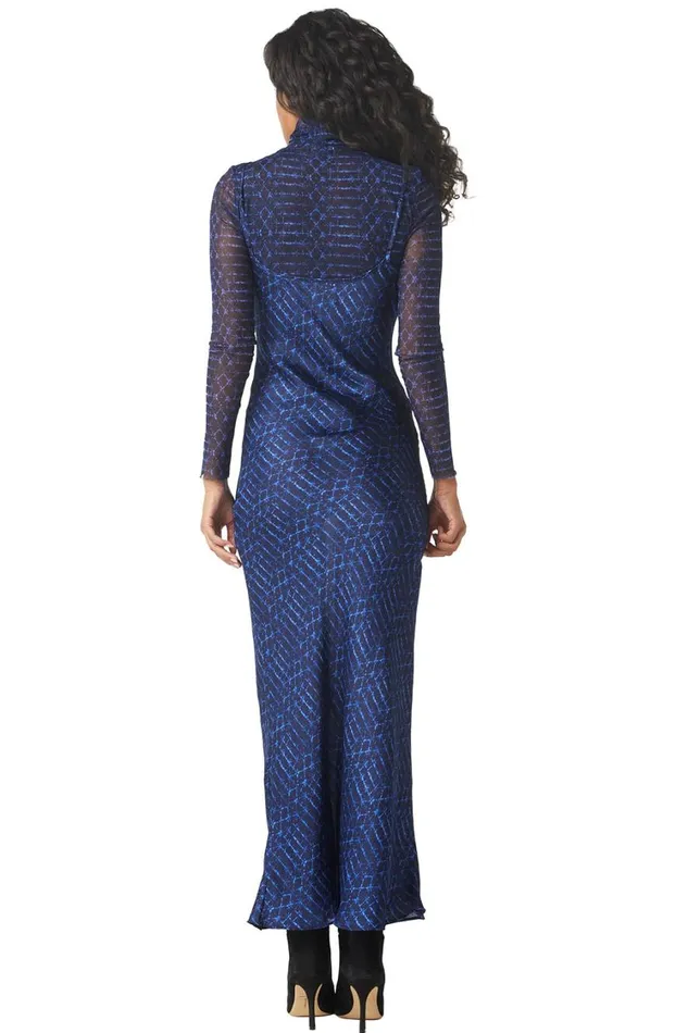 MISA Los Angeles Dresses Women ZIA DRESS Midnight Shibori
