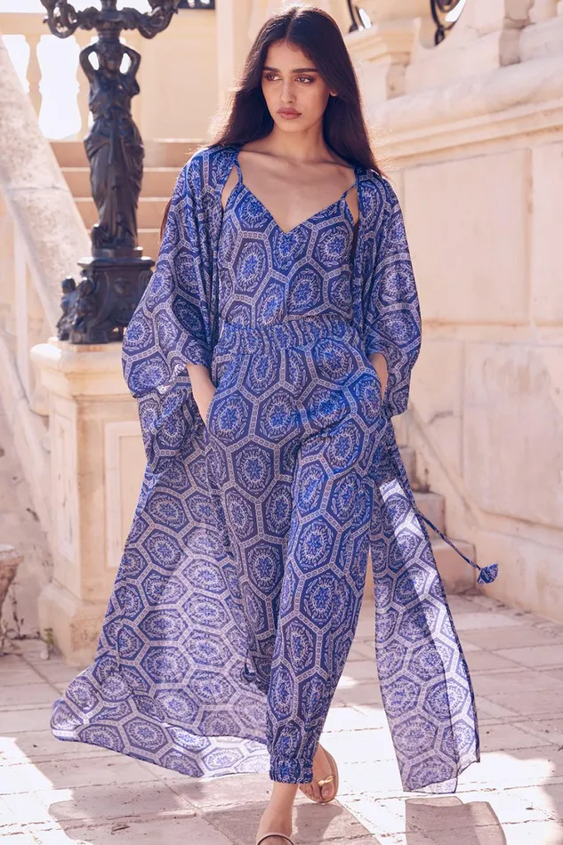 MISA Los Angeles Matching Sets Women SAYA CAMI TOP Lapis Tile