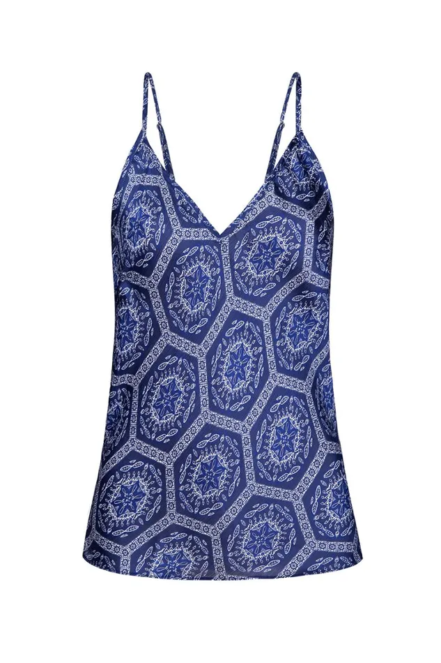 MISA Los Angeles Matching Sets Women SAYA CAMI TOP Lapis Tile