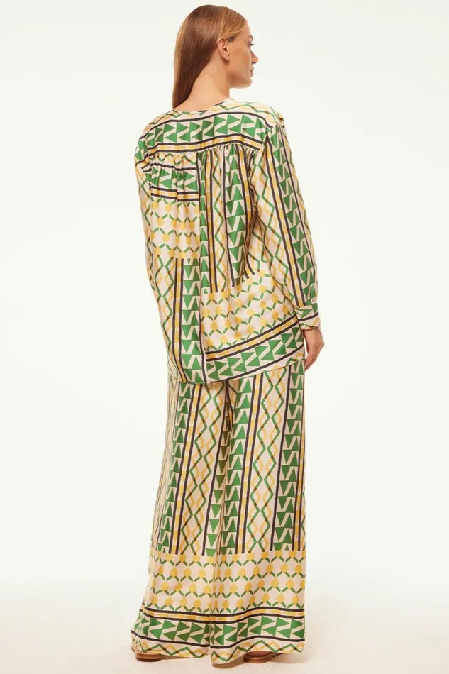 MISA Los Angeles Pants Women FILOMENA PANT Limoncello Geo Satin