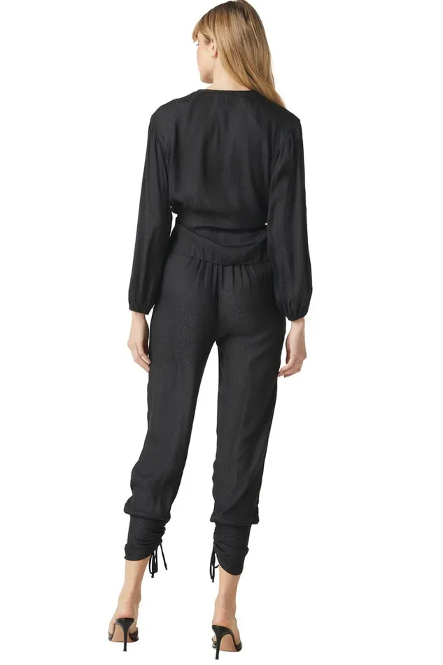 MISA Los Angeles Pants Women MARGOT PANT Black Dot Jacquard