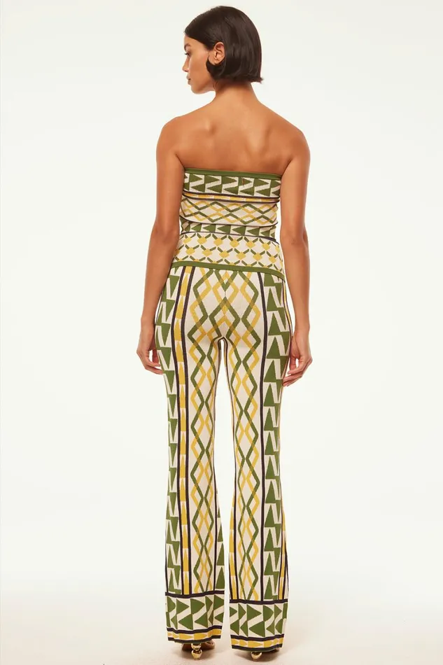 MISA Los Angeles Pants Women RIALTA PANT Limoncello Geo Jacquard