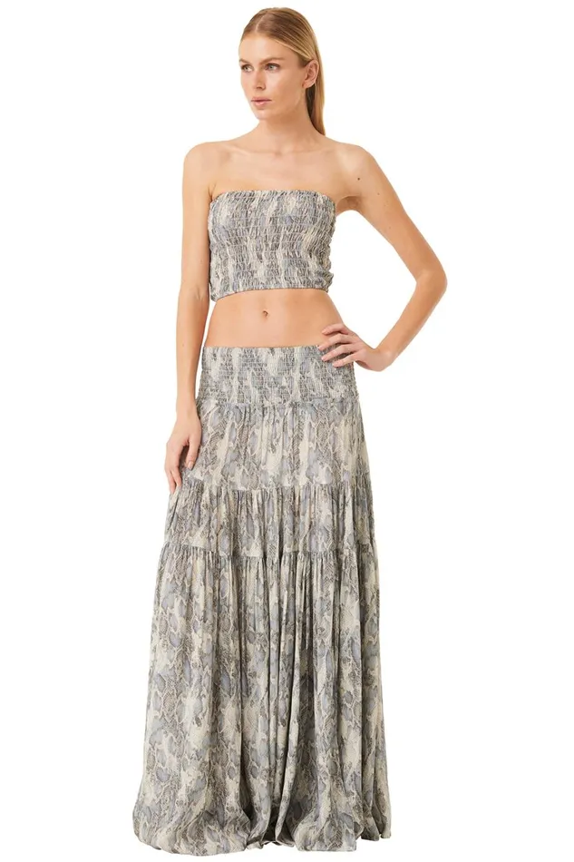 MISA Los Angeles Skirts and Shorts Women BAR SKIRT Spring Python