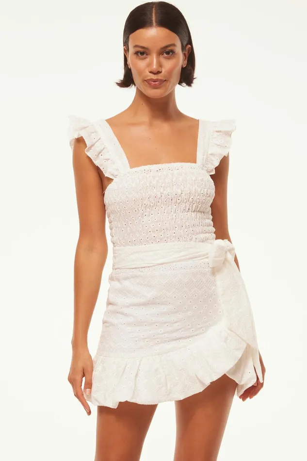 MISA Los Angeles Skirts and Shorts Women EDEN SKIRT White Eyelet