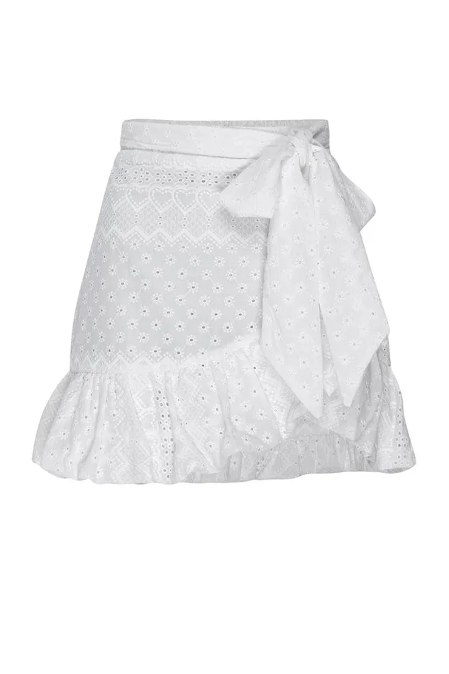 MISA Los Angeles Skirts and Shorts Women EDEN SKIRT White Eyelet
