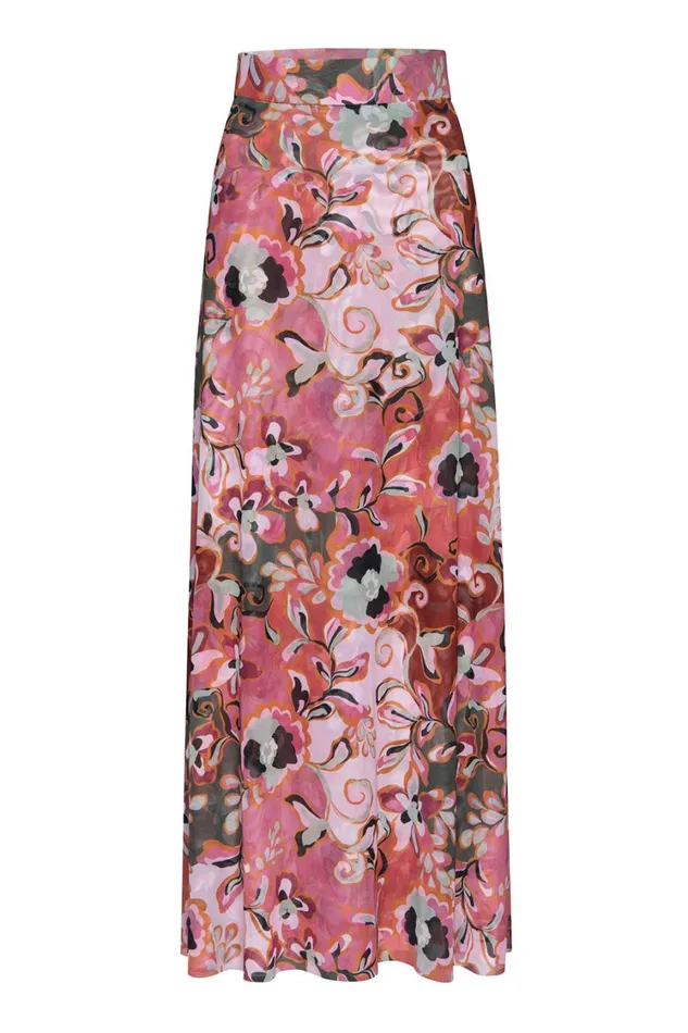 MISA Los Angeles Skirts and Shorts Women EKAT SKIRT Resort Batik Mesh