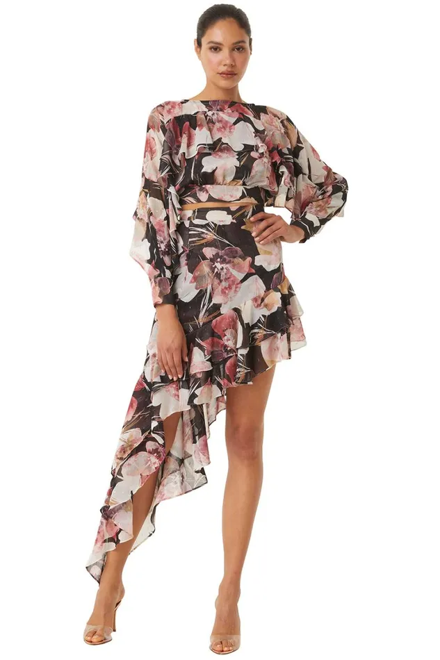 MISA Los Angeles Skirts and Shorts Women SKY SKIRT Flora Tropical Black