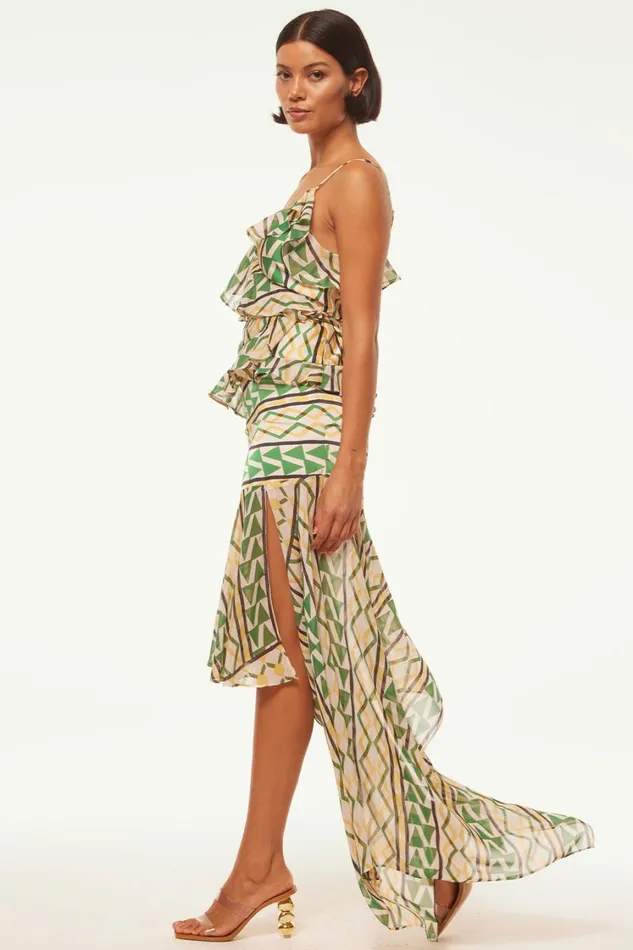 MISA Los Angeles Tops Women AGATA TOP Limoncello Geo Mix