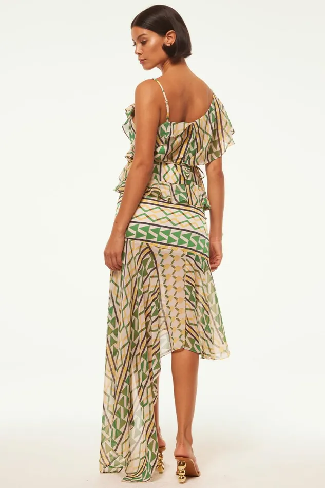 MISA Los Angeles Tops Women AGATA TOP Limoncello Geo Mix