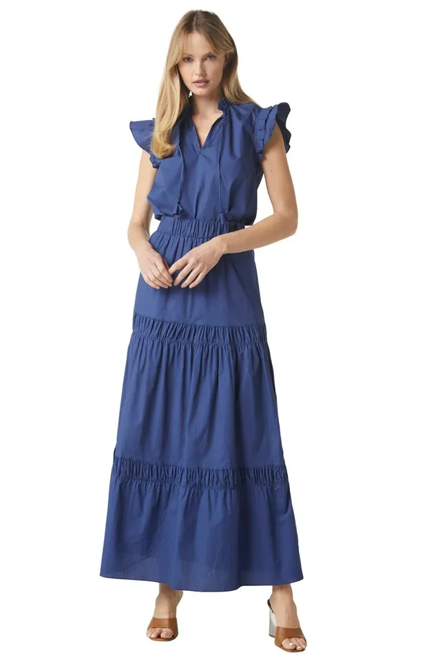 MISA Los Angeles Tops Women BASIA TOP Indigo Blue