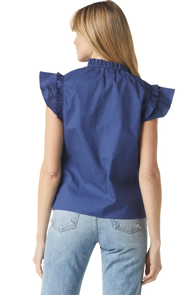 MISA Los Angeles Tops Women BASIA TOP Indigo Blue