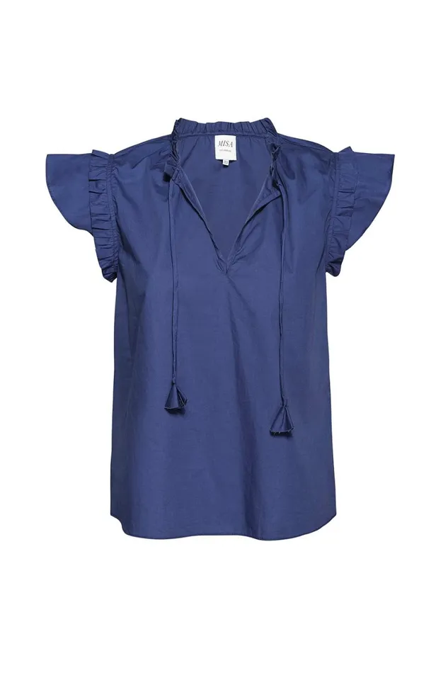 MISA Los Angeles Tops Women BASIA TOP Indigo Blue