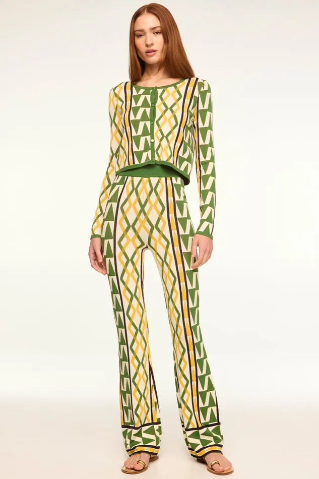 MISA Los Angeles Tops Women BATISTA CARDIGAN Limoncello Geo Jacquard