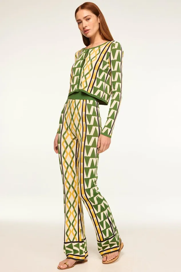 MISA Los Angeles Tops Women BATISTA CARDIGAN Limoncello Geo Jacquard
