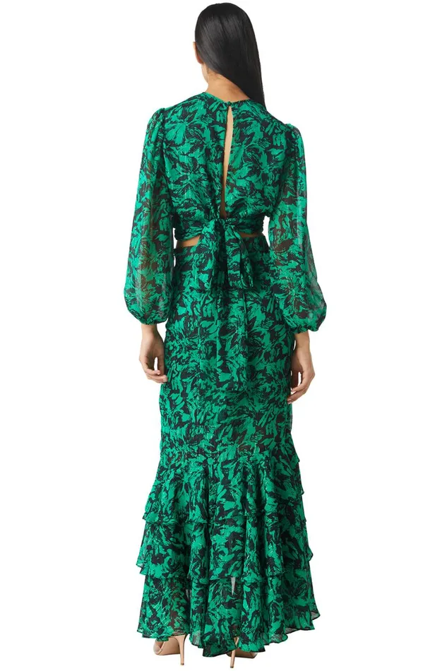 MISA Los Angeles Tops Women BEATRIZ TOP Emerald Abstract
