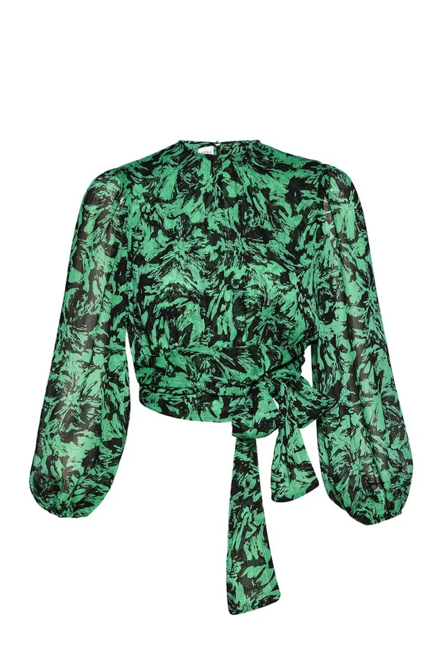 MISA Los Angeles Tops Women BEATRIZ TOP Emerald Abstract