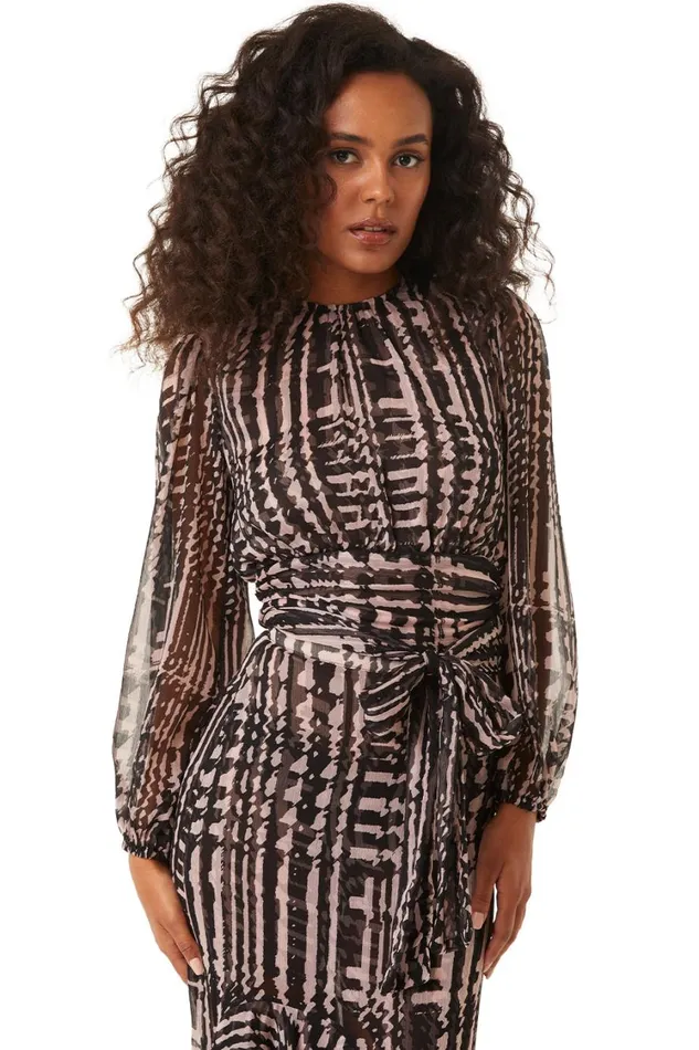 MISA Los Angeles Tops Women BEATRIZ TOP Holiday Abstraction