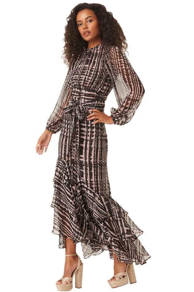 MISA Los Angeles Tops Women BEATRIZ TOP Holiday Abstraction