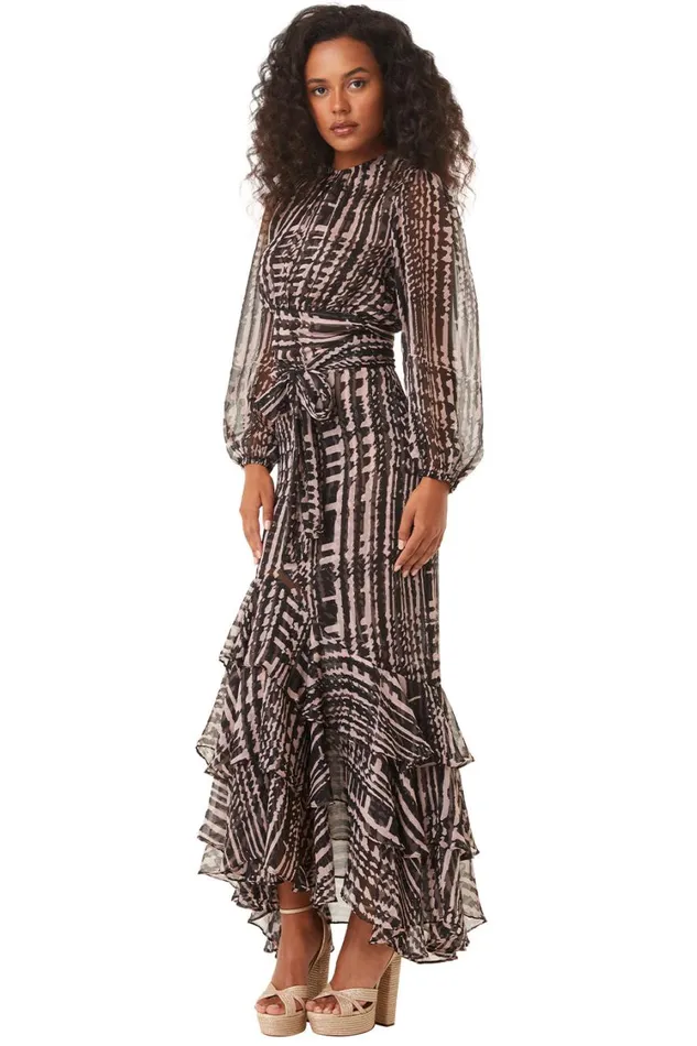 MISA Los Angeles Tops Women BEATRIZ TOP Holiday Abstraction