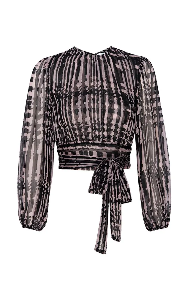 MISA Los Angeles Tops Women BEATRIZ TOP Holiday Abstraction