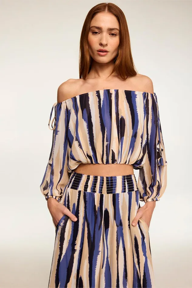 MISA Los Angeles Tops Women DALMA TOP Striped Instinct