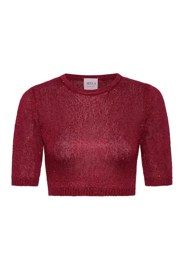 MISA Los Angeles Tops Women DARYA TOP Lipstick Red