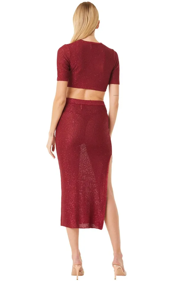 MISA Los Angeles Tops Women DARYA TOP Lipstick Red