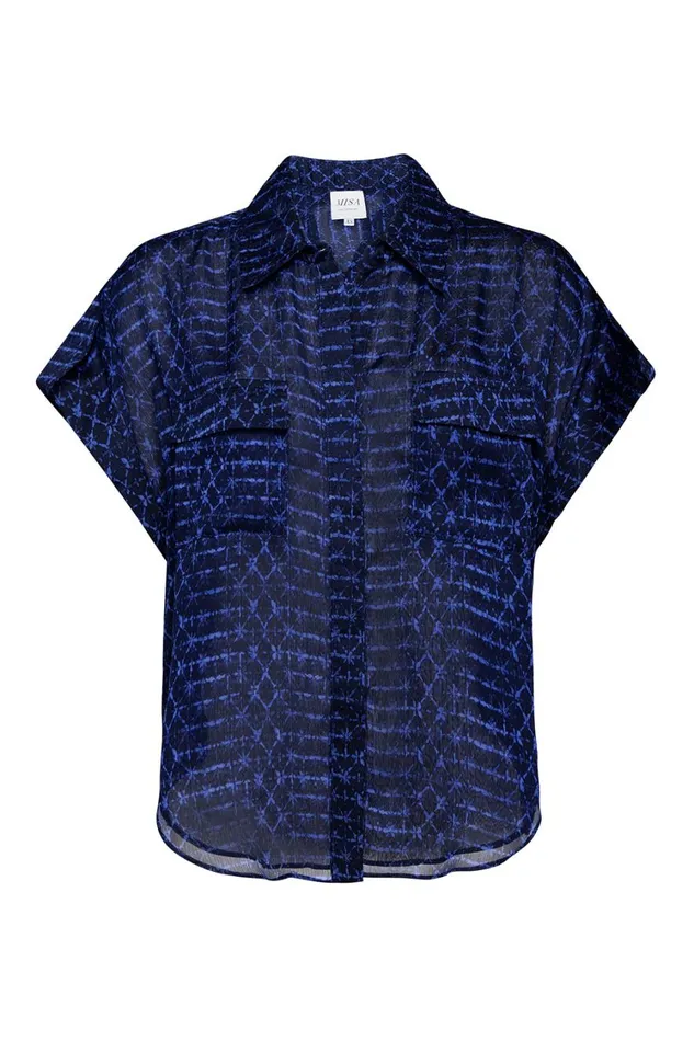 MISA Los Angeles Tops Women ERIN TOP Midnight Shibori