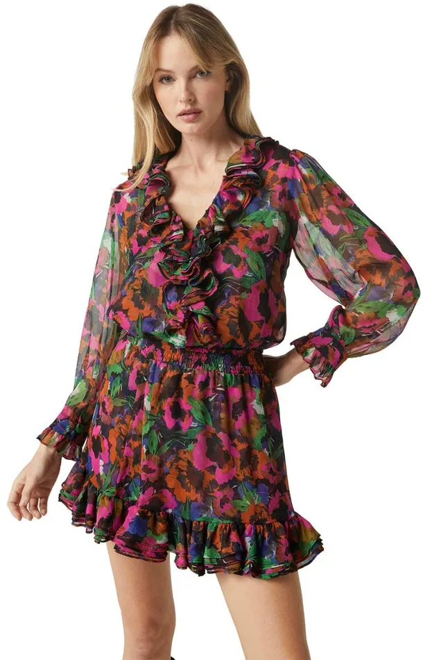 MISA Los Angeles Tops Women FLORENCE TOP Jewel Tone Flora