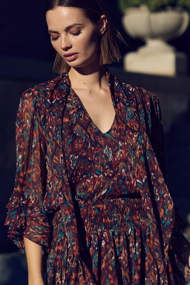 MISA Los Angeles Tops Women GIGI TOP Peacock Abstract