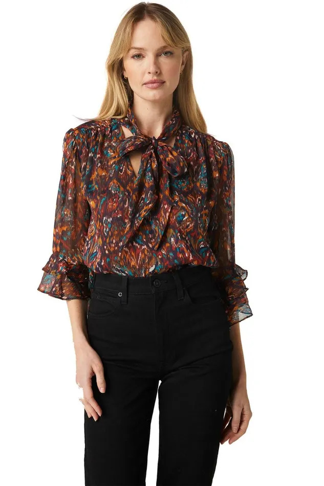 MISA Los Angeles Tops Women GIGI TOP Peacock Abstract