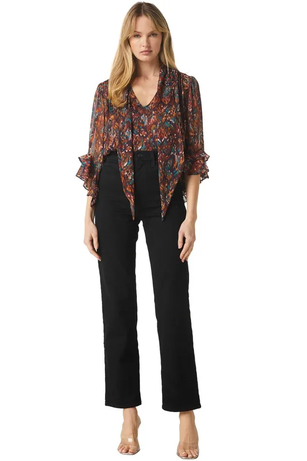 MISA Los Angeles Tops Women GIGI TOP Peacock Abstract