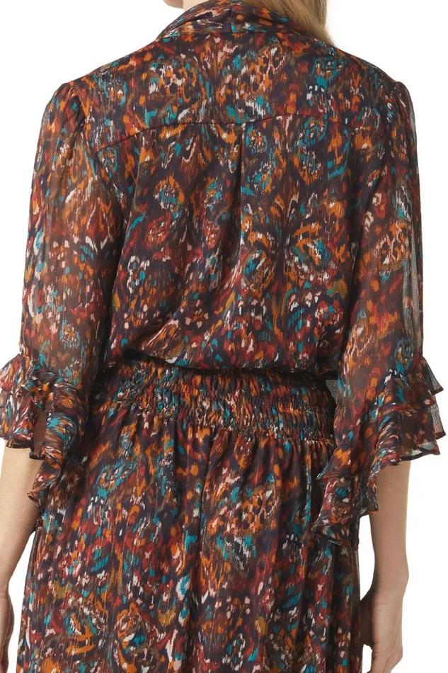 MISA Los Angeles Tops Women GIGI TOP Peacock Abstract