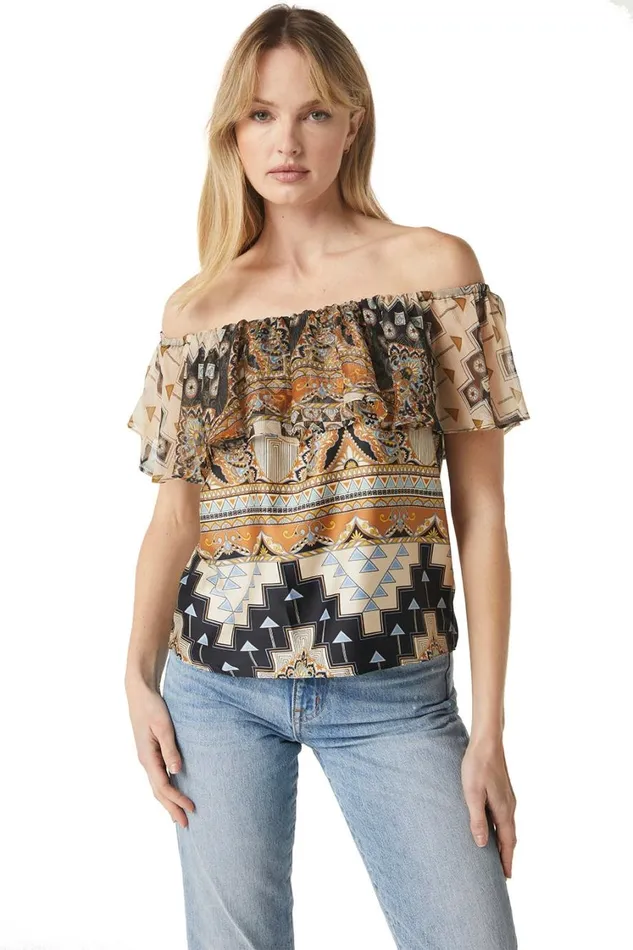 MISA Los Angeles Tops Women GRAZIELA TOP Alhambra Mosaic