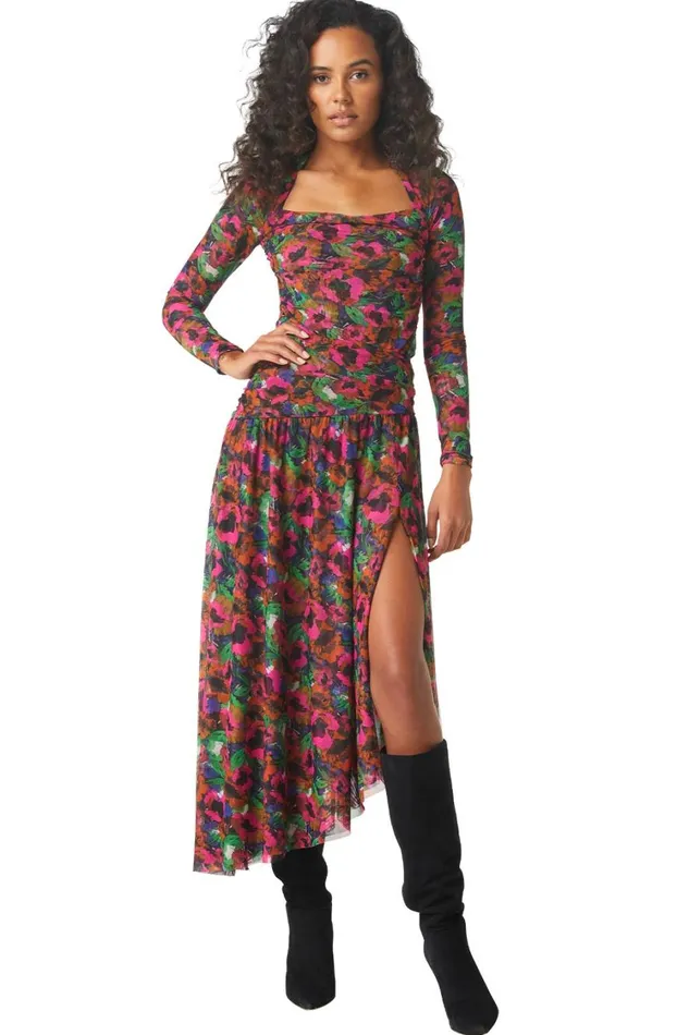 MISA Los Angeles Tops Women HAYWORTH BODYSUIT Jewel Tone Flora