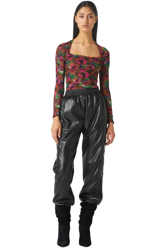 MISA Los Angeles Tops Women HAYWORTH BODYSUIT Jewel Tone Flora
