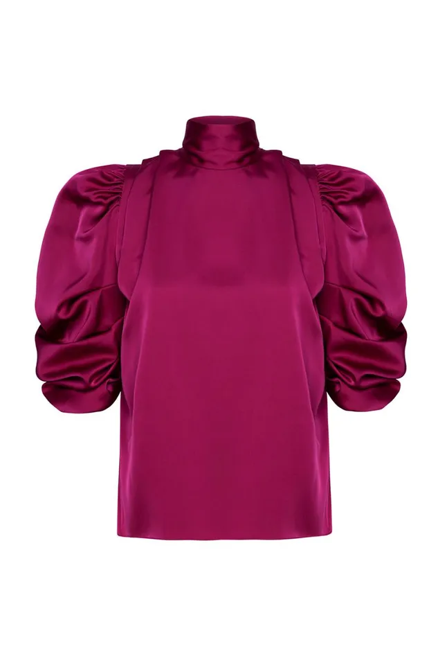 MISA Los Angeles Tops Women LUELLA TOP Black Satin