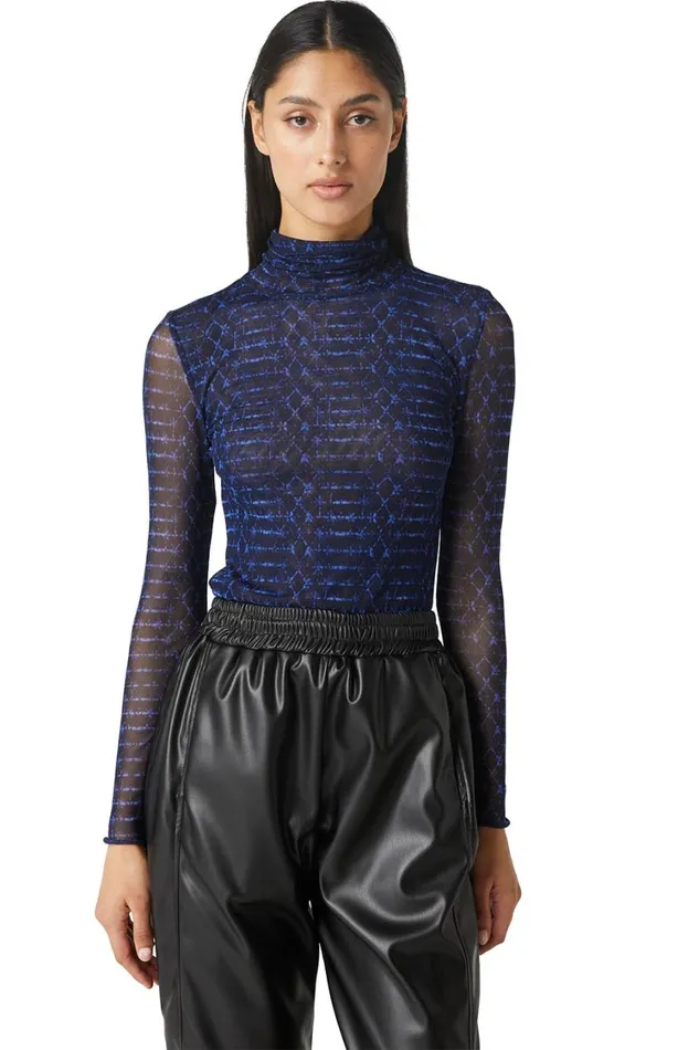 MISA Los Angeles Tops Women NADJA TOP Midnight Shibori