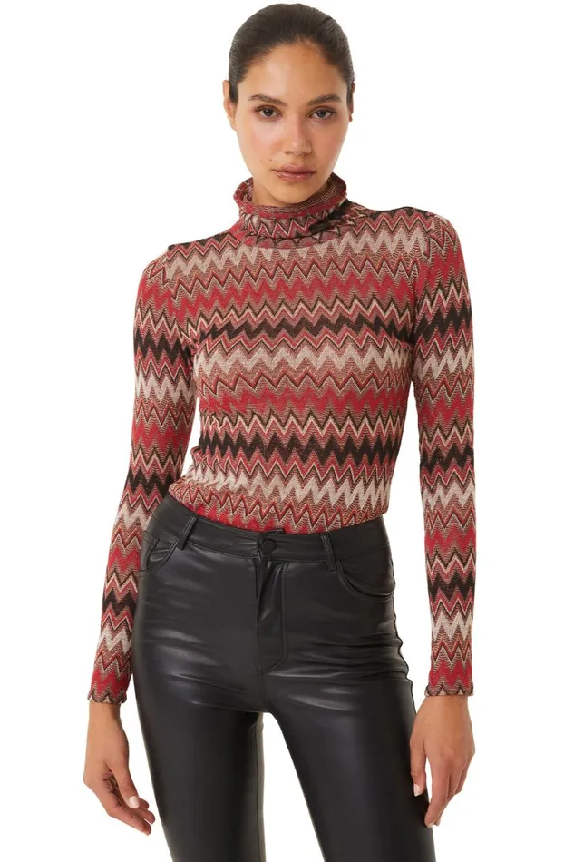 MISA Los Angeles Tops Women NADJA TOP Winter Chevron