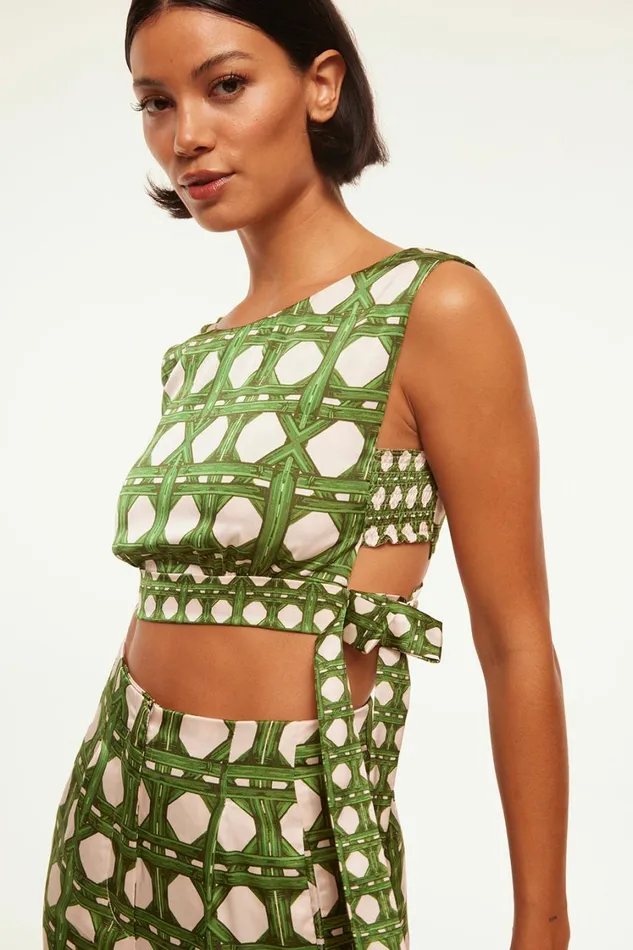 MISA Los Angeles Tops Women OLENA TOP Rattan Tile Mix