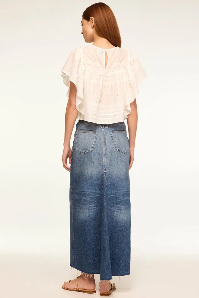 MISA Los Angeles Tops Women PENELOPE TOP White Eyelet