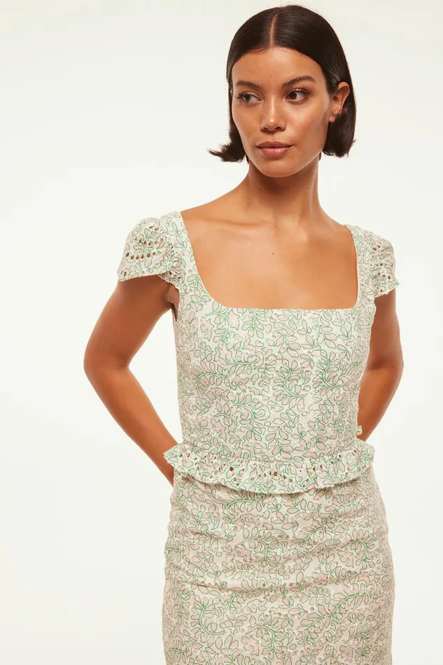 MISA Los Angeles Tops Women SORA TOP Dewdrop Eyelet