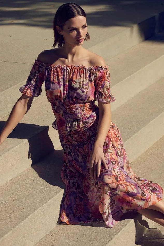 MISA Los Angeles Tops Women TOULAH TOP Sunset Blooms