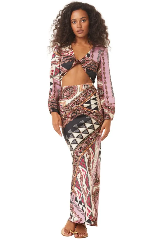 MISA Los Angeles Tops Women VALA TOP Leonardo Patchwork