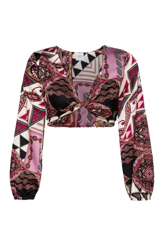 MISA Los Angeles Tops Women VALA TOP Leonardo Patchwork
