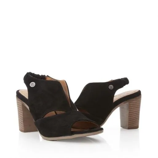 Mylah Black Suede Women Moda In Pelle Heeled Sandals Mylah Black Suede Women Moda In Pelle Heeled Sandals